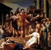 Joseph Marie Vien Marcus Aurelius Distributing Bread to the People oil painting